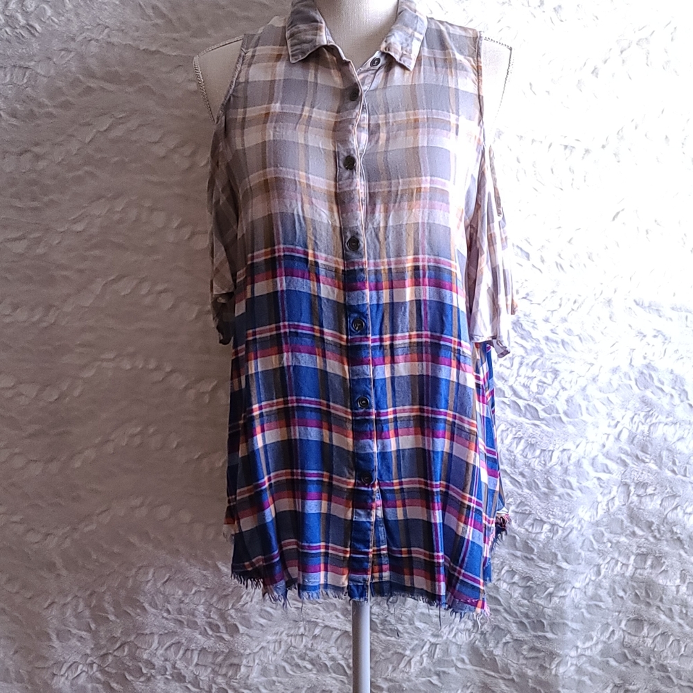 Umgee Cold Shoulder Top Size L - Picture 1 of 6